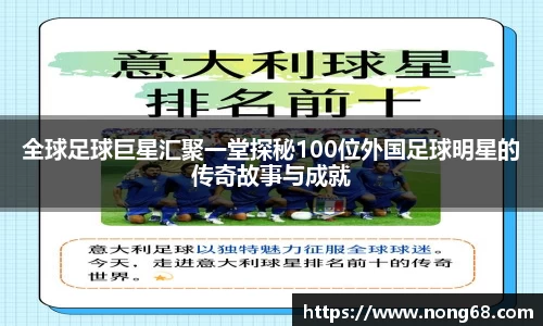 全球足球巨星汇聚一堂探秘100位外国足球明星的传奇故事与成就